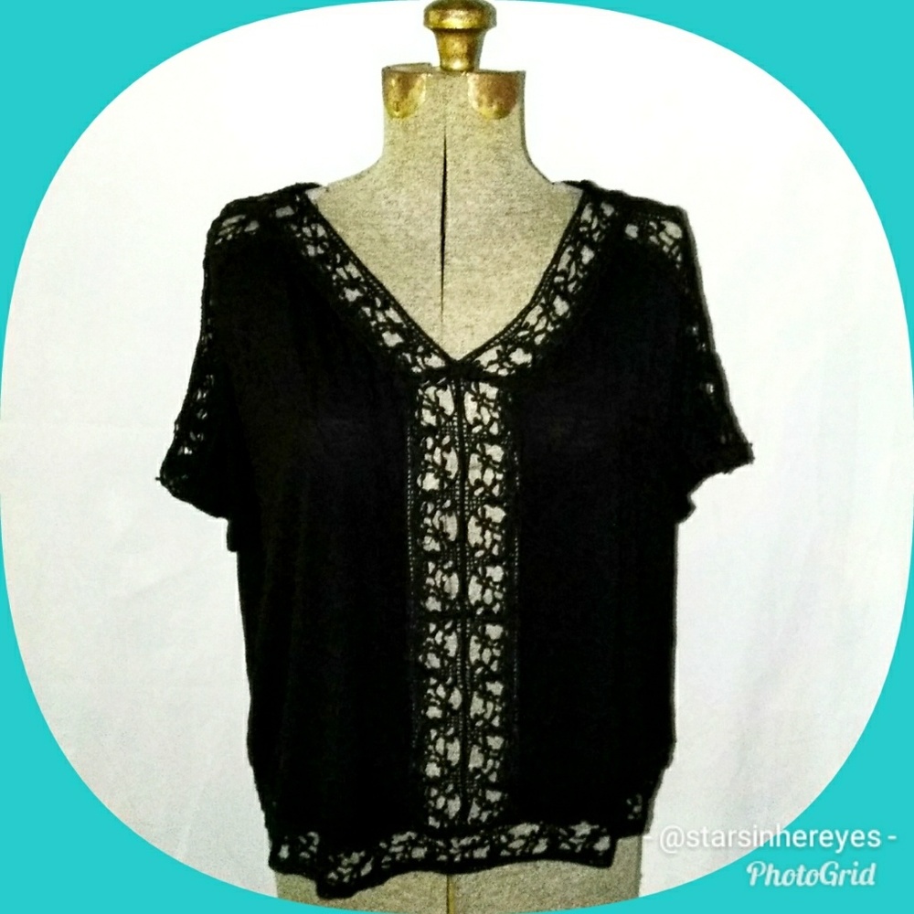 Justify Black Top Blouse Lace 🎉 FREE 🎉